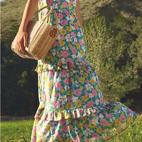 💢BANJANAN💢 Brand New/Never Worn Penelope
Dress
Floral Midi w/Ruffle Detail - Picture 2 of 6